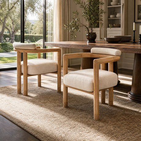 Upholstered Modern Dining Chairs (2) | Maison Naturelle