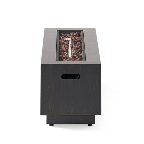 Modern Dark Grey - Outdoor Iron Propane Fire Pit