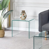 Clear Tempered Glass Side Table - OROA