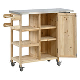 Foldable Outdoor Kitchen Island Patio Kitchen Island - Wood
