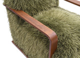 fluffy chair green