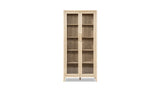 Marlowe Glass Door Display Cabinet, Brushed White Reclaimed Pine - OROA Modern Furniture