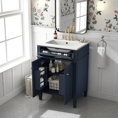 French Bathroom Vanity & Tip-Out Drawer - OROA