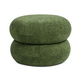 Nest - Round Upholstered Moss Green Ottoman - OROA