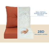 Outdoor Deep Seat Cushions for Patio Furniture, (S/2)