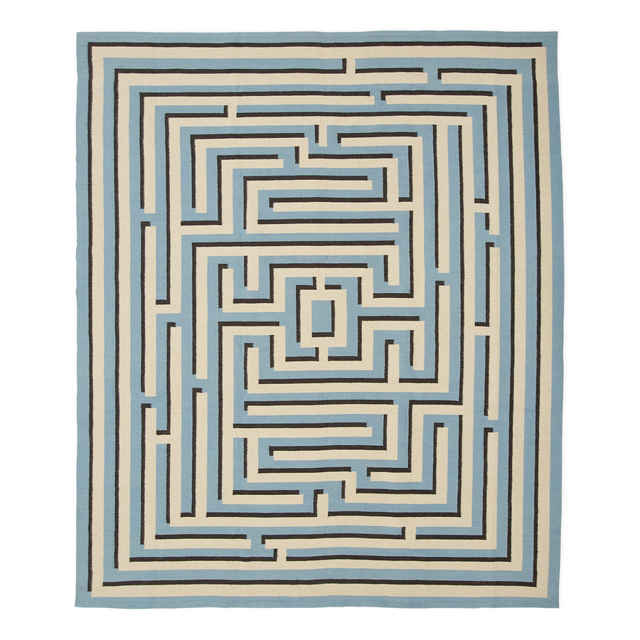Maze Pattern Flatweave Wool Rug | Jonathan Adler Labyrinth