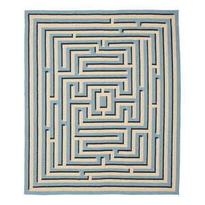 Maze Pattern Flatweave Wool Rug | Jonathan Adler Labyrinth