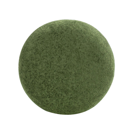 Nest - Round Upholstered Moss Green Ottoman - OROA
