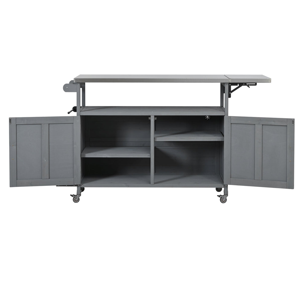 Foldable Outdoor Kitchen Island Patio - Gray