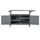Foldable Outdoor Kitchen Island Patio - Gray