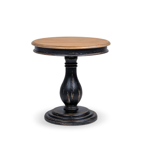 Reclaimed Pine Pedestal Side Table - Catchy