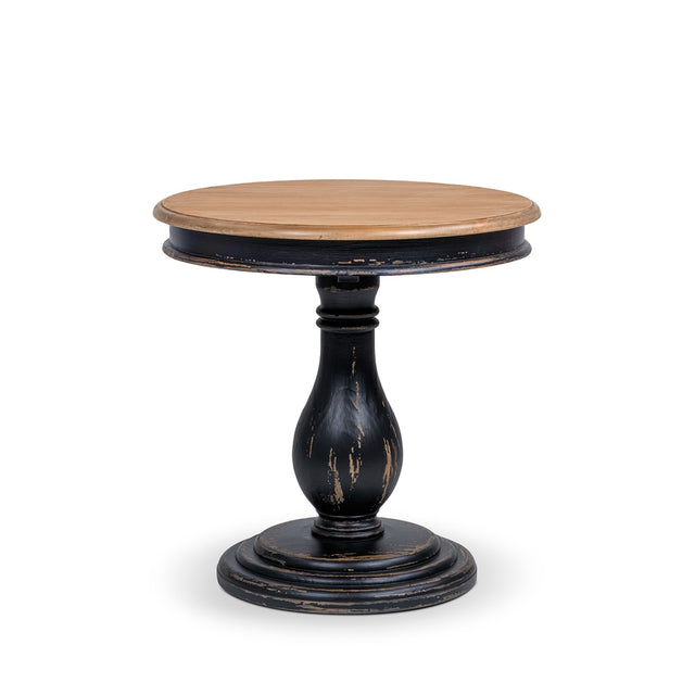 Reclaimed Pine Pedestal Side Table - Catchy