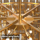 Extra Large 14-Light Gold Modern Round Chandelier