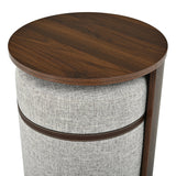 Walnut Side Table with Hidden Stool | Catchy