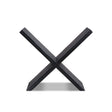 Otto X-Shaped Wood Display Shelf, Matte Black Reclaimed Pine - OROA Modern Furniture