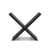 Otto X-Shaped Wood Display Shelf, Matte Black Reclaimed Pine - OROA Modern Furniture
