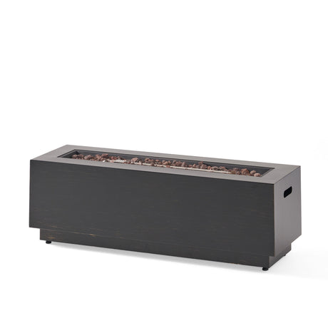 Modern Dark Grey - Outdoor Iron Propane Fire Pit