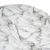 Marble Outdoor Coffee Table - Modern White