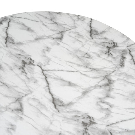 Marble Outdoor Coffee Table - Modern White