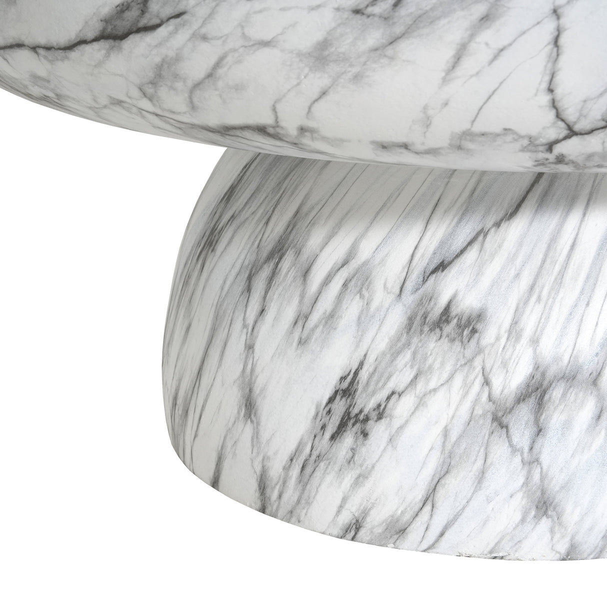 Marble Outdoor Coffee Table - Modern White