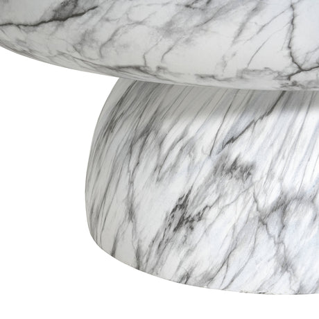 Marble Outdoor Coffee Table - Modern White