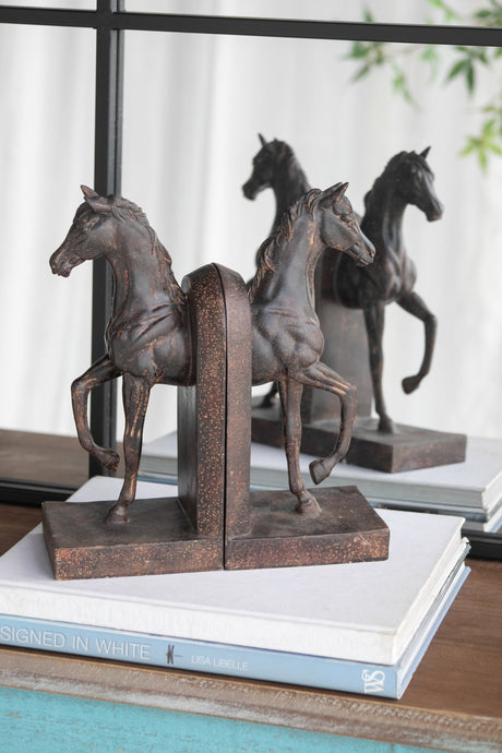 Trotting Horse Bookends - Equestrian