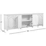 Colette Extra Wide 6-Door Cabinet Sideboard, Antique Natural Brown and Blue-Grey Reclaimed Pine - OROA Modern Furniture
