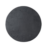 Textured Black Round Pedestal Side Table – OROA, view 4