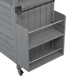 Foldable Outdoor Kitchen Island Patio - Gray
