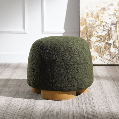 Soft Teddy Fabric Upholstered Ottoman - OROA