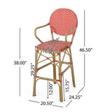 Outdoor Bar stool - French Bistro Red
