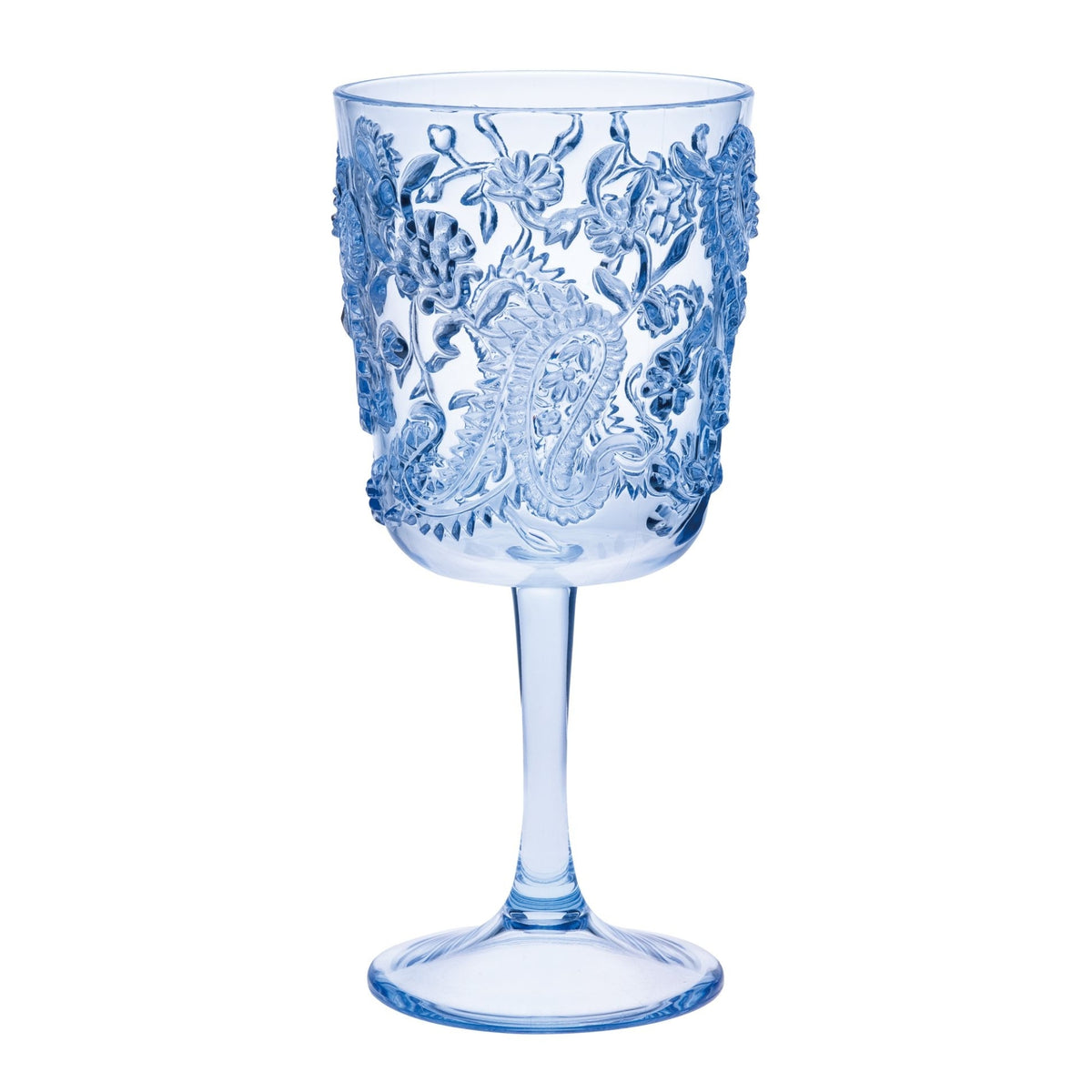 Blue Shatterproof Acrylic Wine Glasses, Set of 4 | Catchy