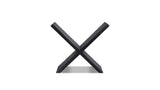 Otto X-Shaped Wood Display Shelf, Matte Black Reclaimed Pine - OROA Modern Furniture
