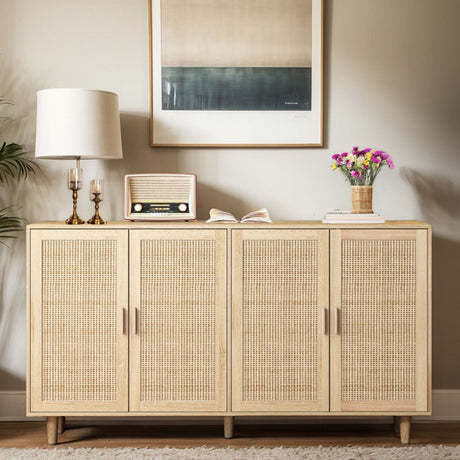 Elegant Rattan Storage Cabinet - OROA
