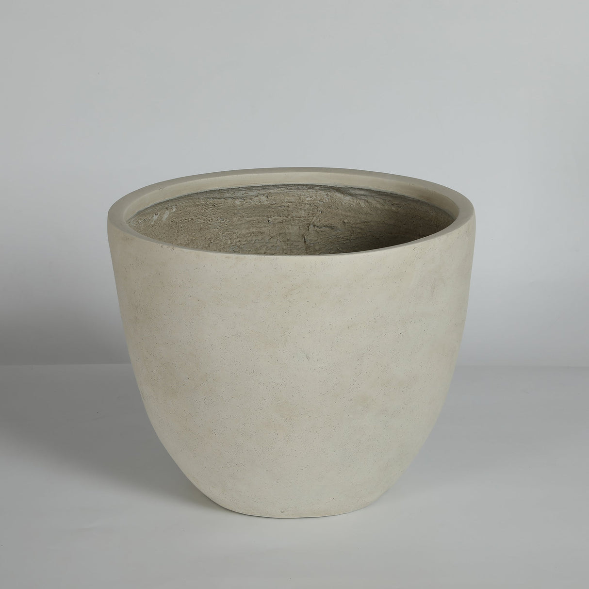 Round Concrete Planter (S/2), Large Outdoor Indoor/Outdoor