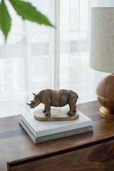 Rhino Bronze tone Bookends