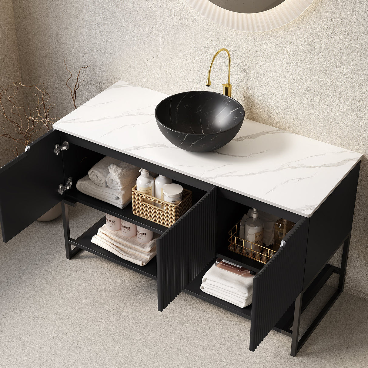 Freestanding Bathroom Vanity & Sink Tulio - OROA