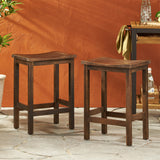 Mahogany Brown Acacia Outdoor Counter Stools Set of 2 – OROA, view 6