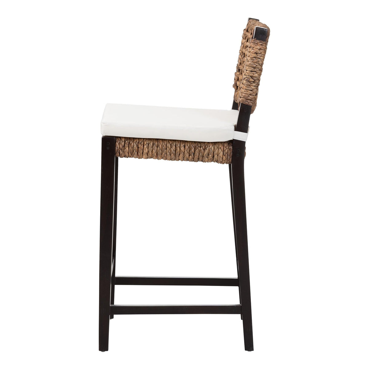 Seagrass and Mahogany Wood Bar Stool – OROA, view 3