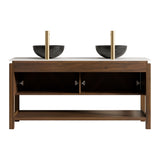 Modern 60" Bathroom Vanity with Sinter Stone Countertop - OROA
