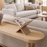 Sculptural X-Shaped Pine Wood Book Stand - Catchy