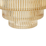 Tiered Geometric Amber Luster Clear Vase (S/2)