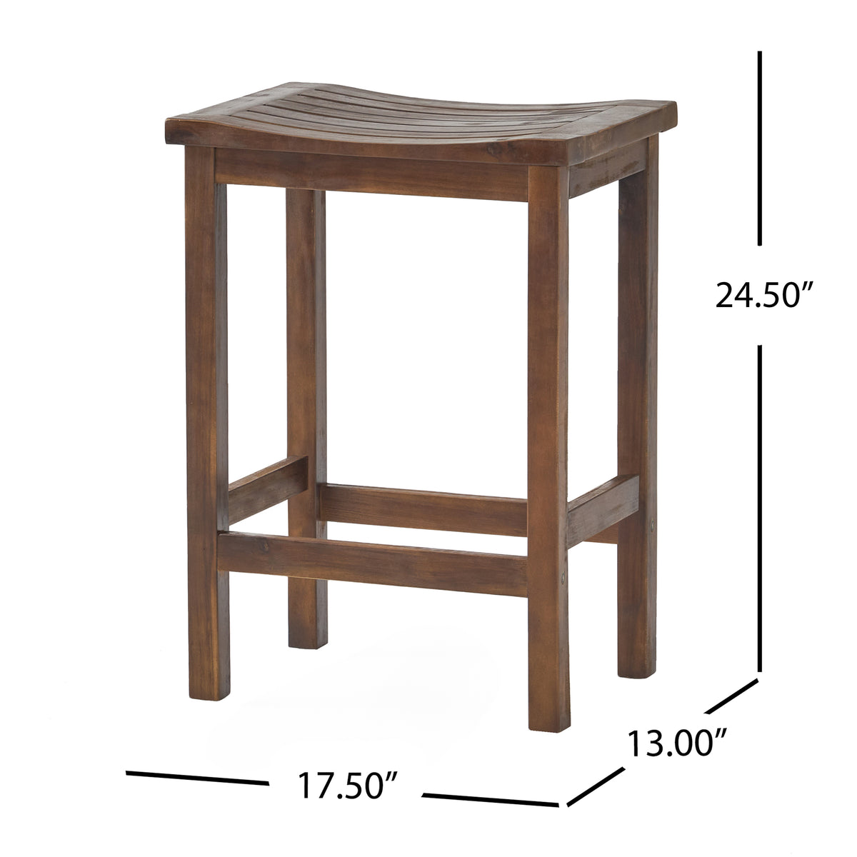 Mahogany Brown Acacia Outdoor Counter Stools Set of 2 – OROA, view 7