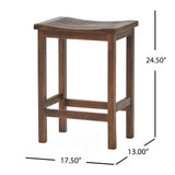 Mahogany Brown Acacia Outdoor Counter Stools Set of 2 – OROA, view 7