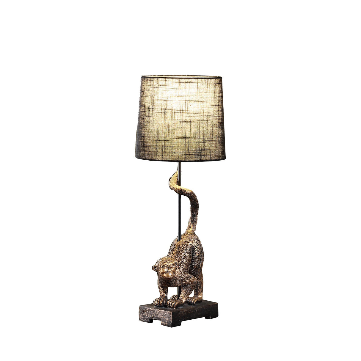 Wildlife Old World Antique Bronze Capuchin Monkey Table Lamp