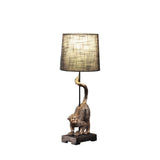 Wildlife Old World Antique Bronze Capuchin Monkey Table Lamp