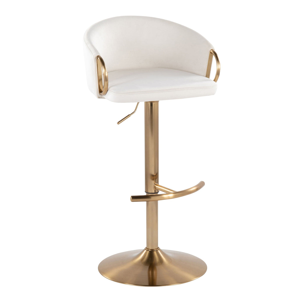 Glam Adjustable Bar Stool (S/2) - Claire