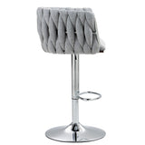 Swivel Adjustable Bar Stools Gray (S/2) - OROA