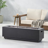 Modern Dark Grey - Outdoor Iron Propane Fire Pit