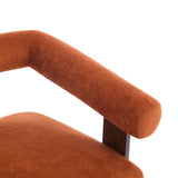 Round Orange Bouclé Loveseat - OROA